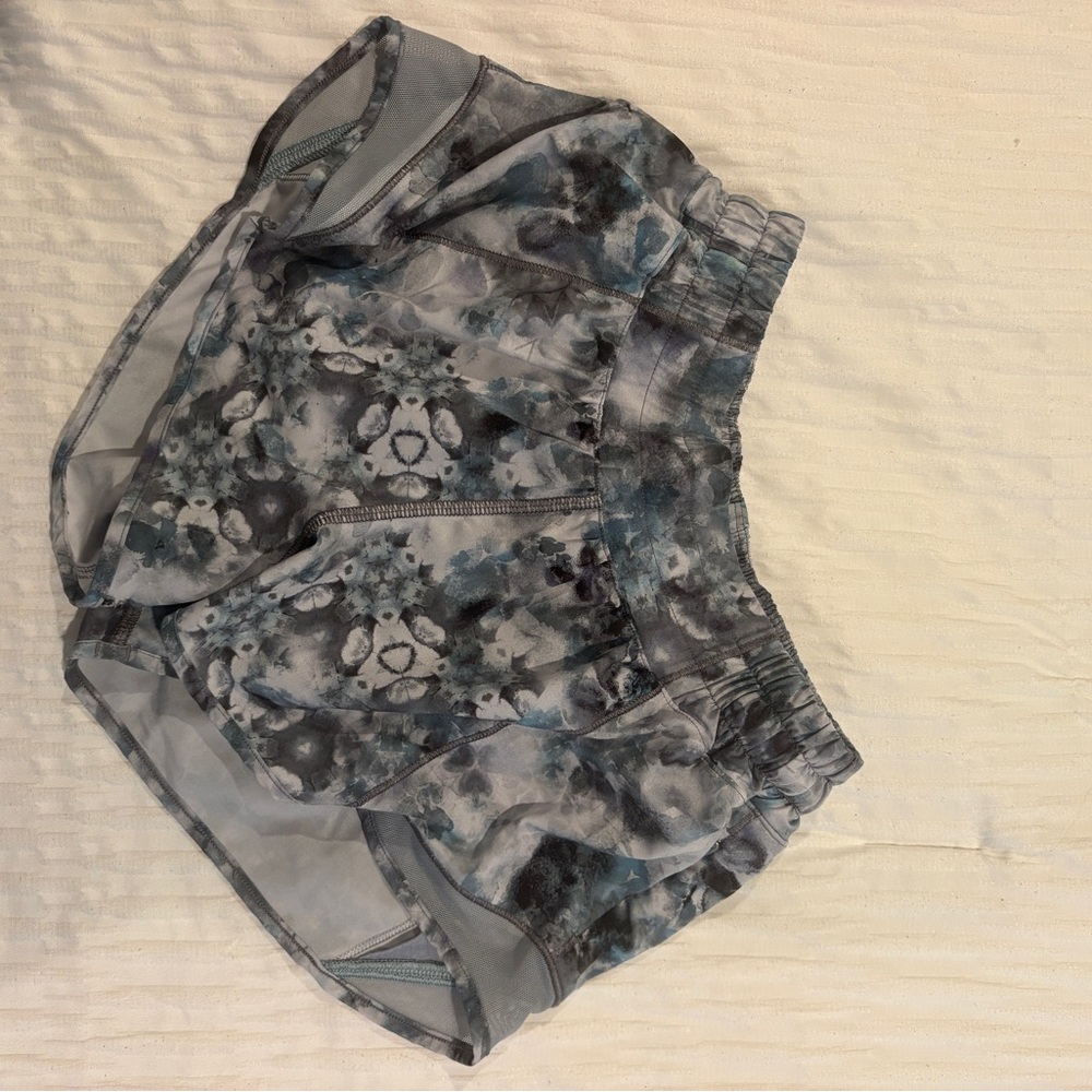 Blue and Grey Hotty Hot Lululemon 2.5” Athletic Shorts